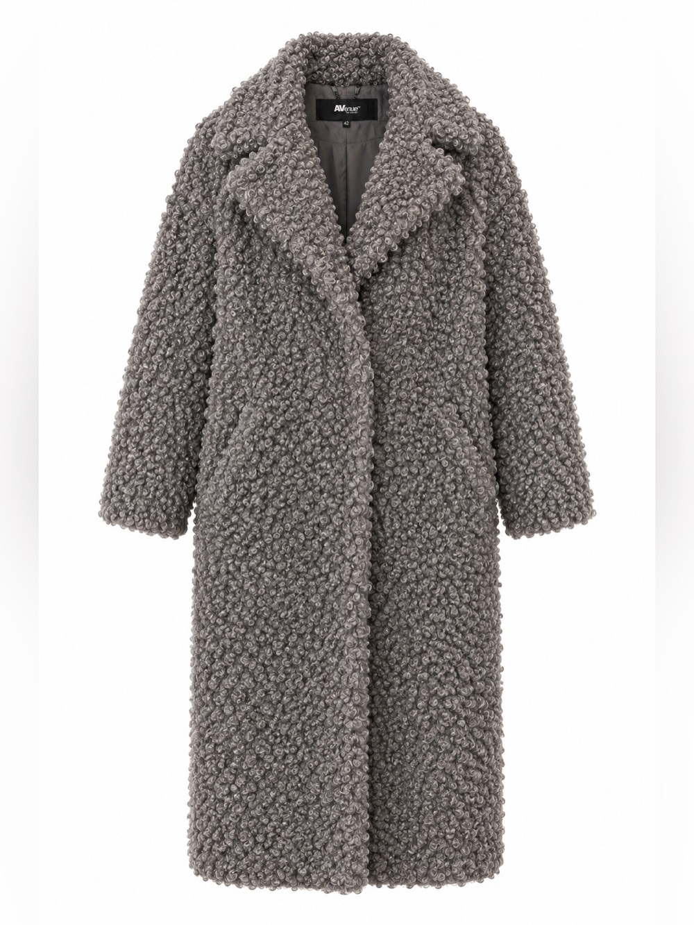 AVenue Teddy Sherpa Coat - Gray